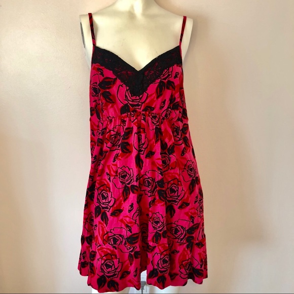 Cacique Other - Cacique Plus size pink rose & black lace lingerie